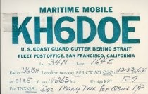 QSL Card from KH6DOE to W6SH