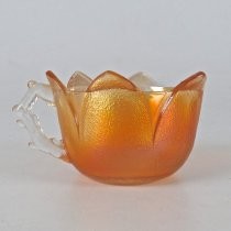 Coralene glass punch cup