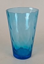 Aqua blue glass vase