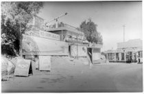 Holy City gas station, telescope on observatory roof