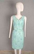 Aqua blue organdy dress