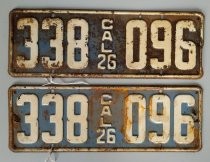 Set of California license plates 338096