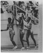 Millard Hampton, Dwayne Evans and Donald Quarrie at 1976 Olympics