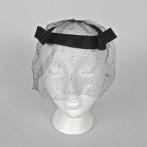 Black net whimsy hat