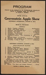 Gravenstein Apple Show program