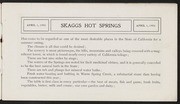 Skaggs Hot Springs: Season of 1901 brochure