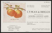 Lyman and Briggs, Agents for the sale of Sonoma County Land