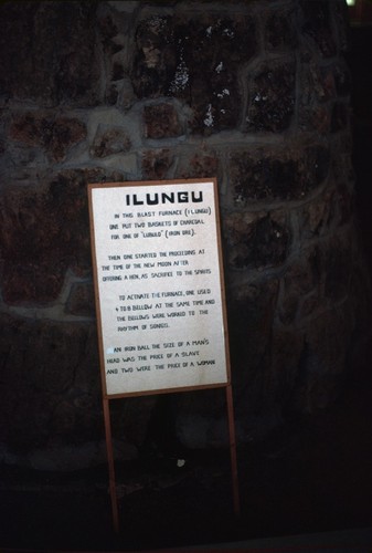 Iron-making furnace exhibit at Moto Moto Museum, Mbala, Zambia