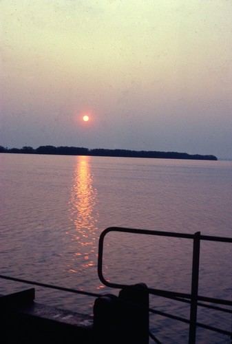 Sunset from Car Ferry Crossing Lake Mweru Wantipa