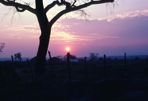 Sunset at Nsama village