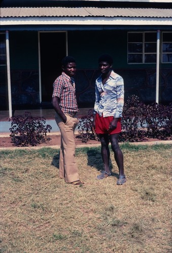 Government workers in front of Chililabombwe guest house, Kaputa