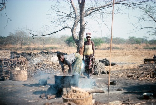 Women working at a salt-making camp near Mukupa Katandula village