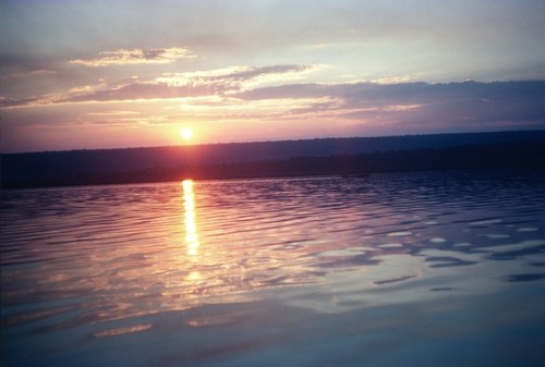 Sunset on Lake Mweru Wantipa