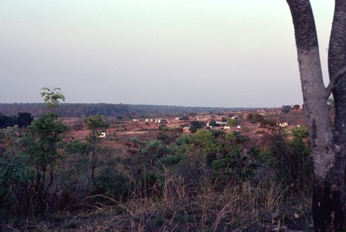 View of part of center of Nsama village, from viewpoint of Paul Nsama's home