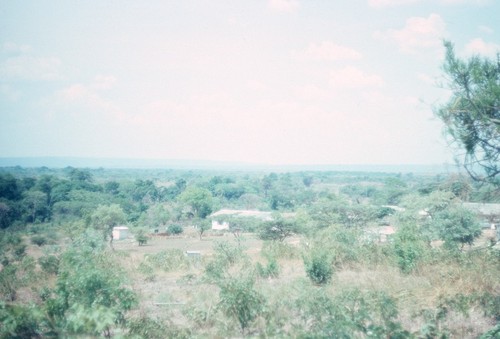 Landscape and buildings at Nsama village as seen from the home of Paul Nsama