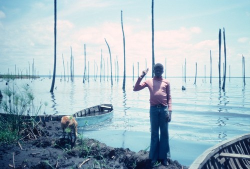 Young fisherman and his dog at Kasongole village on Lake Mweru Wantipa