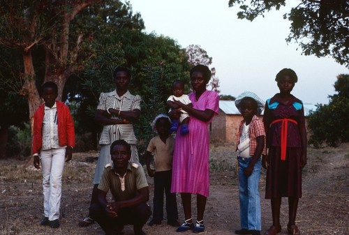 Mr. Paul Nsama and family, Nsama village