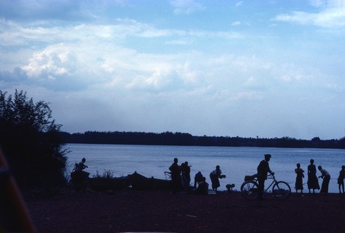 Passengers debarking from the car ferry at Bulaya that crosses a narrow expanse of Lake Mweru Wantipa