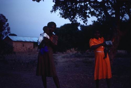 Women with their children at Nsama village