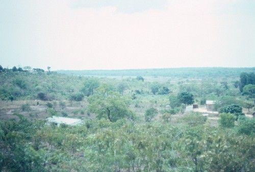 Buildings and land at Nsama village as seen from the home of Paul Nsama