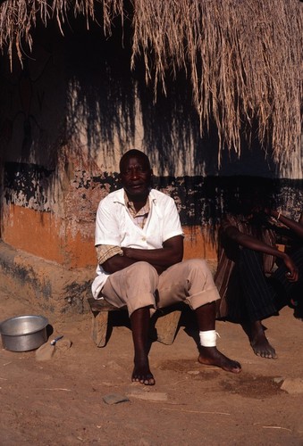 Portrait of Chief Teleka at his home at Sumbu, Kaputa District