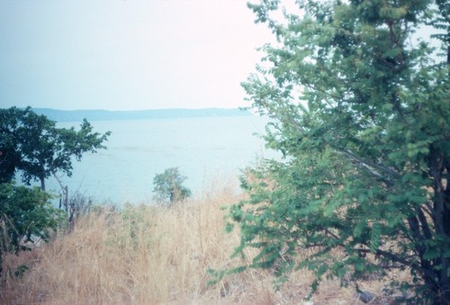 View of Lake Tanganyika from road into Sumbu village