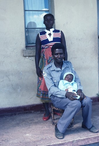 Mr. and Mrs. H. Kunda and child at Nsama village