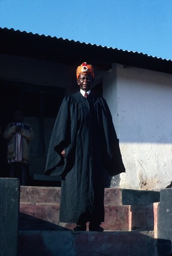 Chief Puta outside his residence