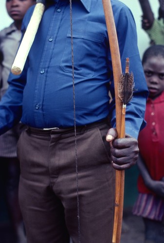 Acting Chief Kaputa with Royal Implements at Kaputa village