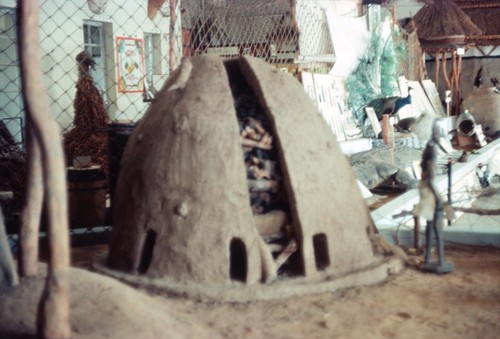 Traditional copper smelting furnace, Moto Moto Museum, Mbala