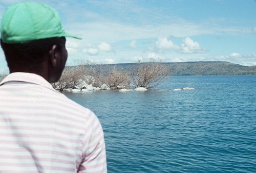 Fisherman looking out at Lake Tanganyika