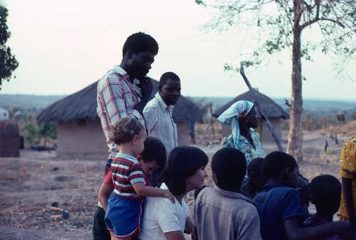 Gathering for storytelling session at Kaputa village