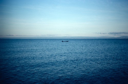 Dugout fishing boat on Lake Mweru