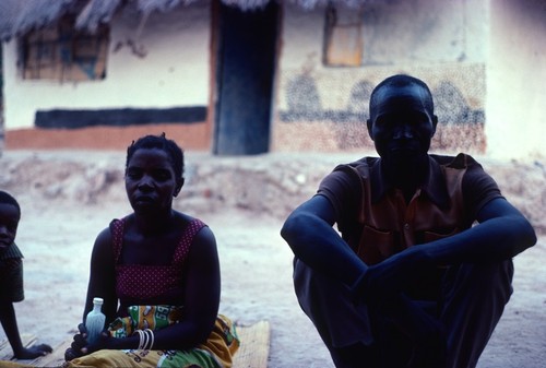 Portrait of Mr. Stanley Kalumba and his wife at Nsama village