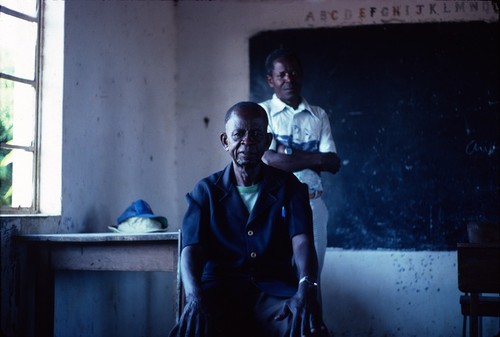 Chief Puta of the Bwile people in school room