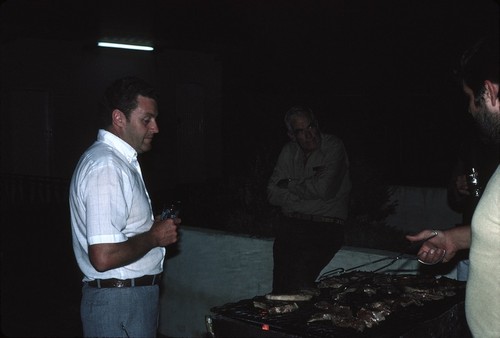 Evening braai (barbeque) at home of Mr. Viv Shone, Kasama