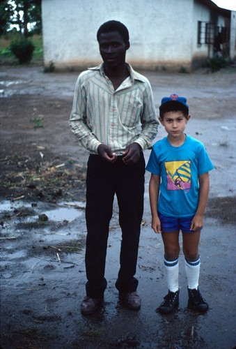 Mr. Elvis Kampamba and Daniel Cancel, Nabwalya village