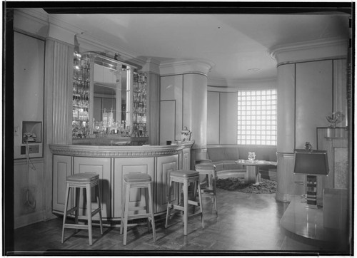 Correll, Charles, residence. Interior and Bar