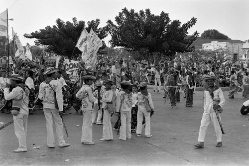 Cumbiamba Agua P'a Mi dancers performing, Barranquilla, Colombia, 1977