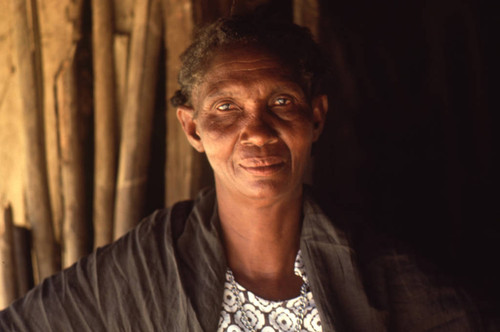 Woman close-up, San Basilio de Palenque, 1976