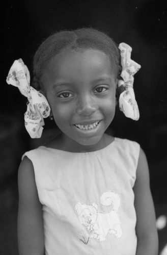 Girl's portrait, San Basilio de Palenque, 1976