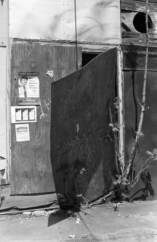 Broken plywood, Philadelphia, ca. 1980