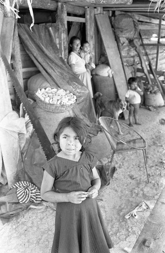 Girl in a refugee camp, Department of Morazán, 1983