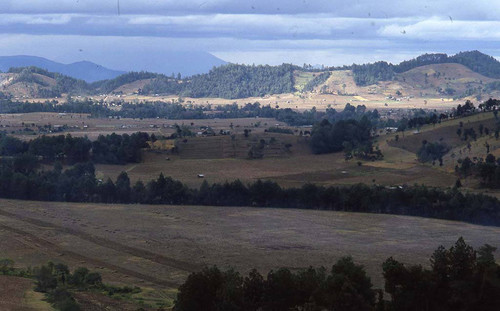 Aerial view of the mountainous landscape, Guatemala, 1982