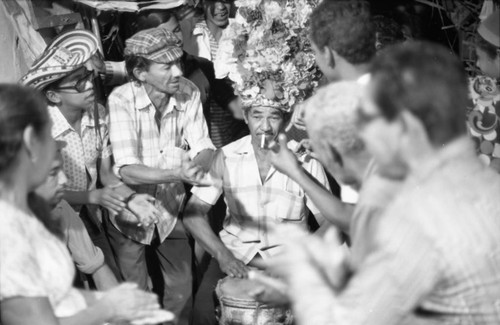 Men playing congas, Barranquilla, Colombia, 1977