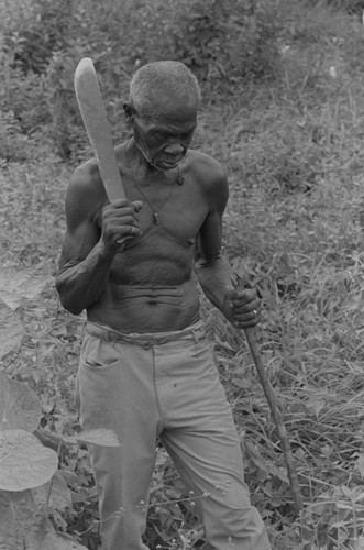 An old man with a machete, Barbacoas, Colombia, 1979