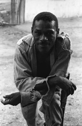 Portrait of a man in the street, San Basilio de Palenque, 1975