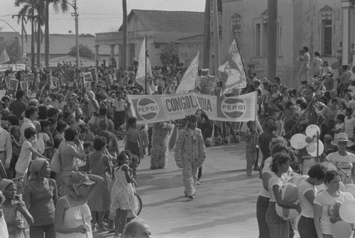 People parading at carnival, Barranquilla, ca. 1978