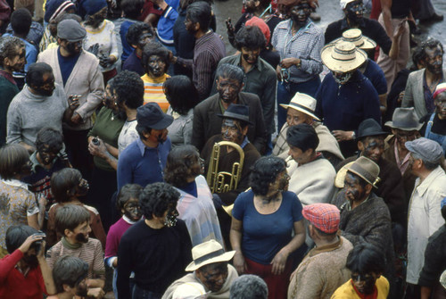 Crowd at the Blacks and Whites Carnival, Nariño, Colombia, 1979