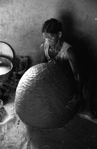 Artisan at work, La Chamba, Colombia, 1975